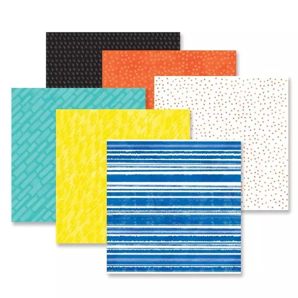 8x8 Vivid Blue Super Duper Little Boy Fast2Fab Decorative Refill Pages by Creative Memories 