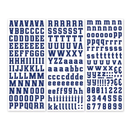 Big Font Alphabet Letter Stickers, Caps, 3-inch, 82-Count, White
