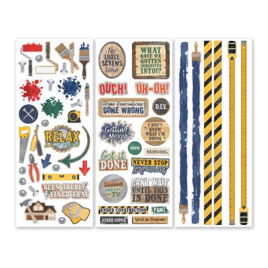 Yellow Collegiate ABC/123 Letter Stickers - Creative Memories