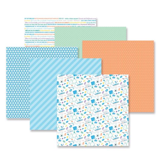 Creative Memories 12x12 Soft Pink Solid Cardstock Pack (10/pk) (CEDupd