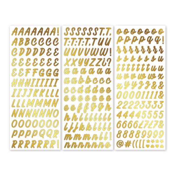 Resin Size Alphabet Number Stickers Mini Golden/silvery - Temu