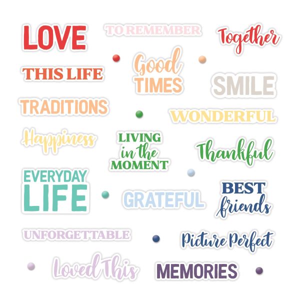 Rainbow Scrapbook Titles This Life Word Embellishments Creative Memories