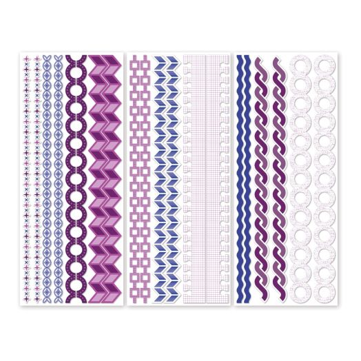 Blue & Purple Stickers For Scrapbooking: Totally Tonals