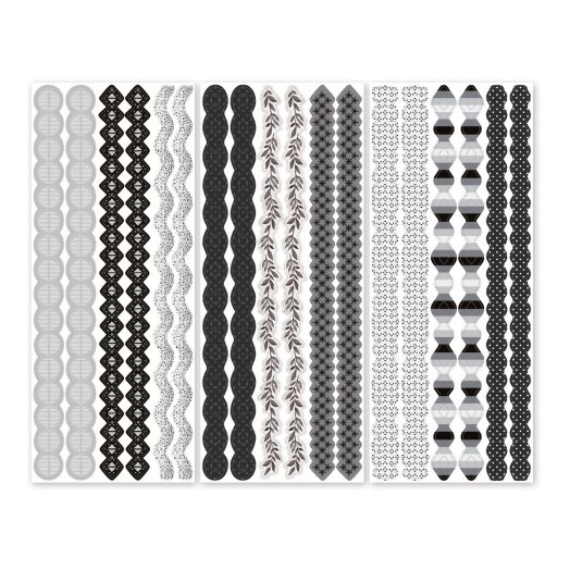 Border Stickers For Scrapbooking: Totally Tonal Neutral Hues