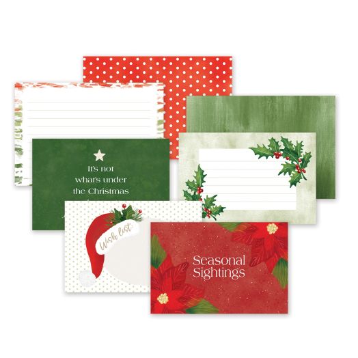 Select Seasonal Sightings Variety Mats on a white background. Designs include Christmas-themed icons and titles like Wish List and Seasonal Sightings.