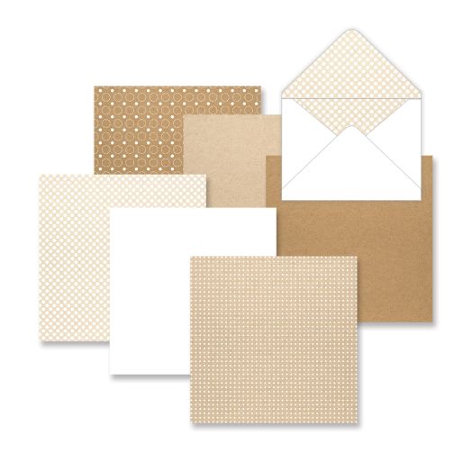 Kraft Dots 5x7 Envelope Paper Pack with envelope example