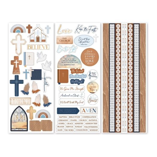 Religious Stickers For Scrapbooking: Keep the Faith