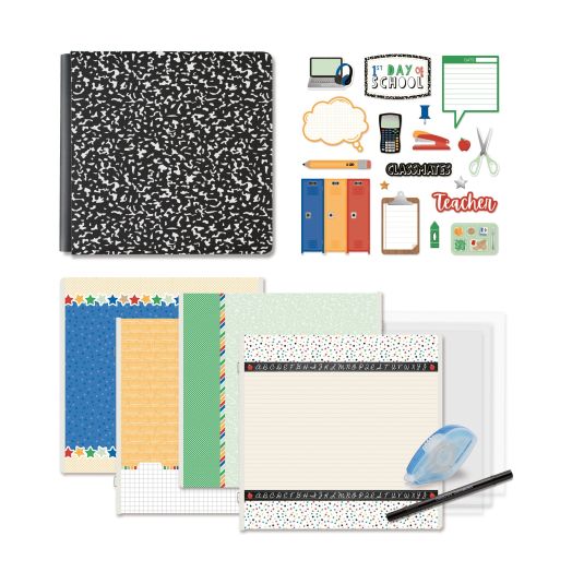 School Scrapbooking Kit:  Back To School Fast2Fab Bundle