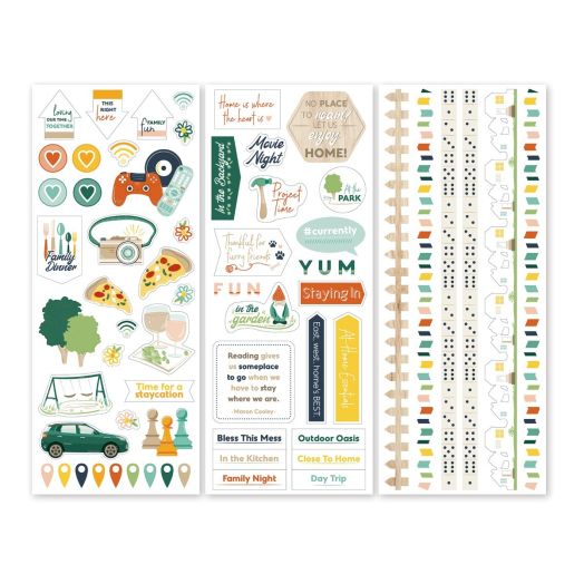 Staycation Themed Stickers For Scrapbooking