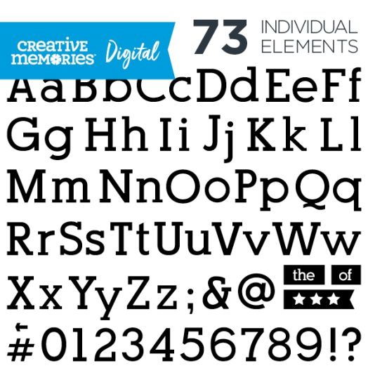 Digital Black Serif ABC/123 Elements
