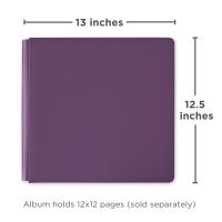 Creative Memories 12インチアルバムカバー　エッグプラント Flex-Hinge® Bookcloth Coverset - Eggplant - Creative Memories
